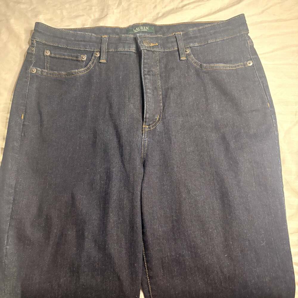 Lauren Ralph Lauren Dark Wash Straight Leg Denim Jeans